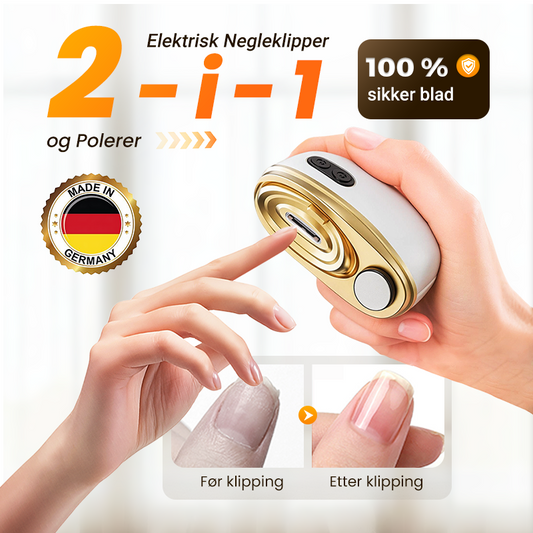 💥Kjøp 1, få 1 gratis+ 60% RABATT🔥💅2-i-1 elektrisk negleklipper og poleringsapparat