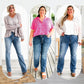 🔥Siste dag: 50% rabatt! ⏰👖Stilige jeans i stor størrelse med høy elastisitet som strammer magen👍