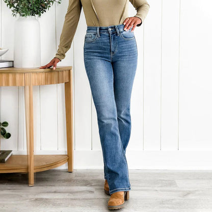 🔥Siste dag: 50% rabatt! ⏰👖Stilige jeans i stor størrelse med høy elastisitet som strammer magen👍
