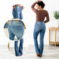 🔥Siste dag: 50% rabatt! ⏰👖Stilige jeans i stor størrelse med høy elastisitet som strammer magen👍