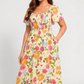 🔥 Siste dag: 60 % rabatt! ⏰🌸👗 Blomsterkjole med folder, firkantet halsutskjæring og lommer 🏖️