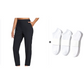 🔥Siste dag: 60% rabatt! ⏰👖Elastiske bukser med høy midje og glidelåslommer for kvinner