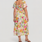 🔥 Siste dag: 60 % rabatt! ⏰🌸👗 Blomsterkjole med folder, firkantet halsutskjæring og lommer 🏖️