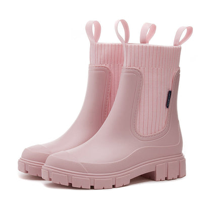 🔥Siste dag: 50% rabatt! ⏰🌧️👢Vanntette sklisikre støvler med tykke mellomlange såler🎁