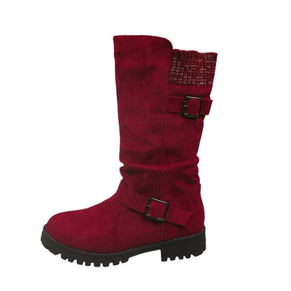 🔥Siste dag: 60% avslag!⏰👢Damer Slouchy Boots til midt på leggen🎁