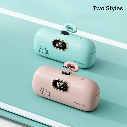 🥳💞 Over 68 000 solgt!⚡🔋📱Mini bærbar strømbank for telefoner, 5000 mAh🎁