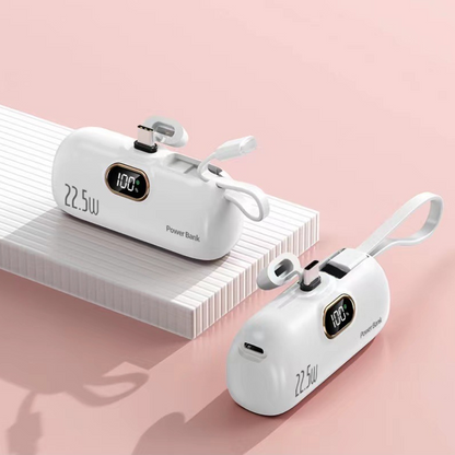 🥳💞 Over 68 000 solgt!⚡🔋📱Mini bærbar strømbank for telefoner, 5000 mAh🎁
