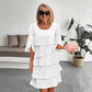 🌸 VÅRSALG 60% RABATT 👗Elegant lagdelt kjole med volanger på ermene for kvinner✨