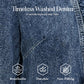 🧥 60 % RABATT NÅ!🌸Denimjakke for damer med volanger og åpen front – Lett og feminin – Allsidig og stilig💝