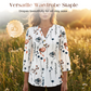 🌸Vårreklame 60% rabatt! 👕Kajual printet V-hals topp for kvinner