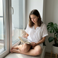 🏖️ Sommersalg 60 % rabatt 🏝️👚Dame elegant blondert brodert V-hals topp 🌸