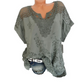 🏖️ Sommersalg 60 % rabatt 🏝️👚Dame elegant blondert brodert V-hals topp 🌸