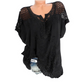 🏖️ Sommersalg 60 % rabatt 🏝️👚Dame elegant blondert brodert V-hals topp 🌸