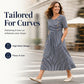 🏖️Sommer-Sale 50% RABATT🏝️👗Damen lässiges gestreiftes Kleid mit Relaxed-Fit✨