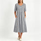 🏖️Sommer-Sale 50% RABATT🏝️👗Damen lässiges gestreiftes Kleid mit Relaxed-Fit✨