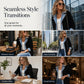 🔥Siste dag: 60% rabatt! ⏰🧥Elegant damekåpe i denim med ribbestrikket innsats🎁