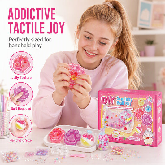 🥳💞 Over 68 000 solgt!⚡🧁DIY-stekt is-squishy-lekesett med for barn🎁