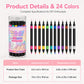 🥳💞 Over 68 000 solgt!💅🖌️🎨Sett med 24 farger Tosidede Neglekunstpenner🎁