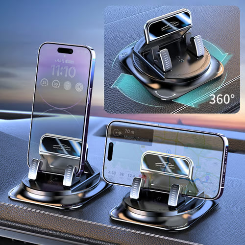 🔥Kjøp 2 og få 1 gratis🔥360°-roterbar mobiltelefonholder til bilen🏆Ekstremt stabil sugekopp, passer til alle mobiltelefoner 🔄